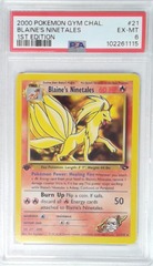 V1887: 2000: Blaine's Ninetales: 21/132: 1ST Edition: Gym Challenge: PSA: 6: EX-MT: 102261115